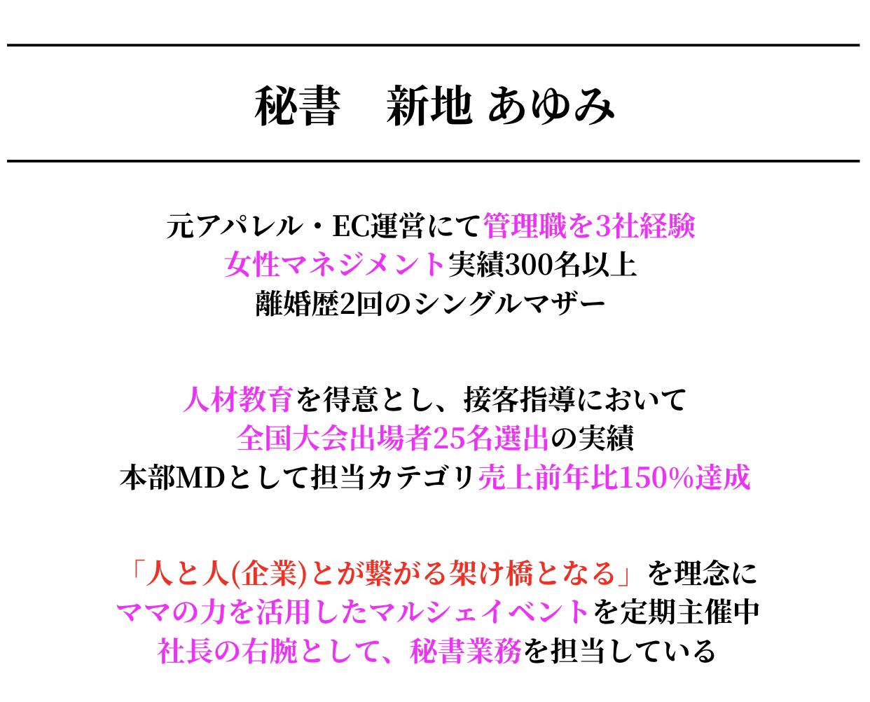 秘書紹介・文章